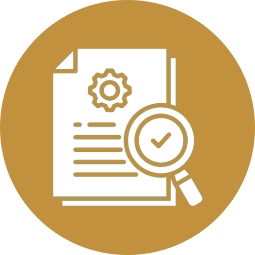 Document with magnifying glass